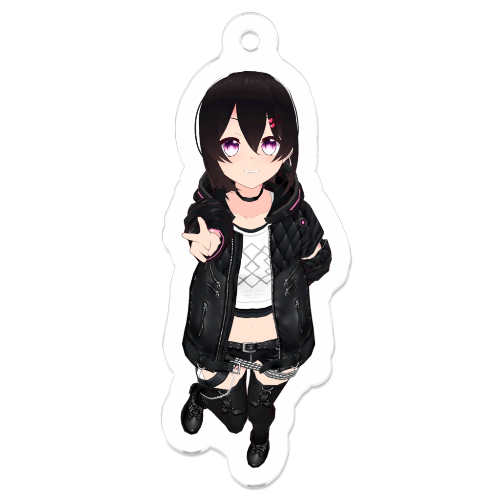 黒髪くろたぬアクキー【2021年2月ver】