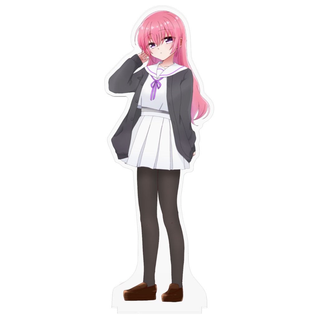 バーチャルくろたぬアクリルフィギュア(制服眼鏡無)