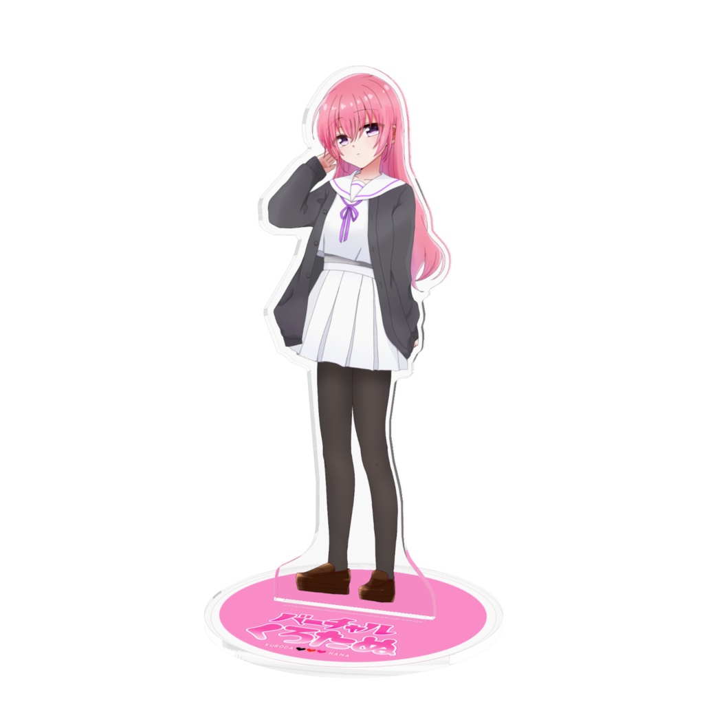 バーチャルくろたぬアクリルフィギュア(制服眼鏡無)