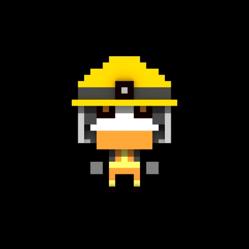 voxel job character_07_消防士さん_アイコン用画像