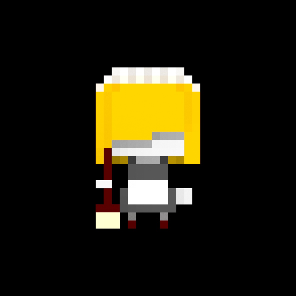 voxel job character_メイドさん_アイコン用画像