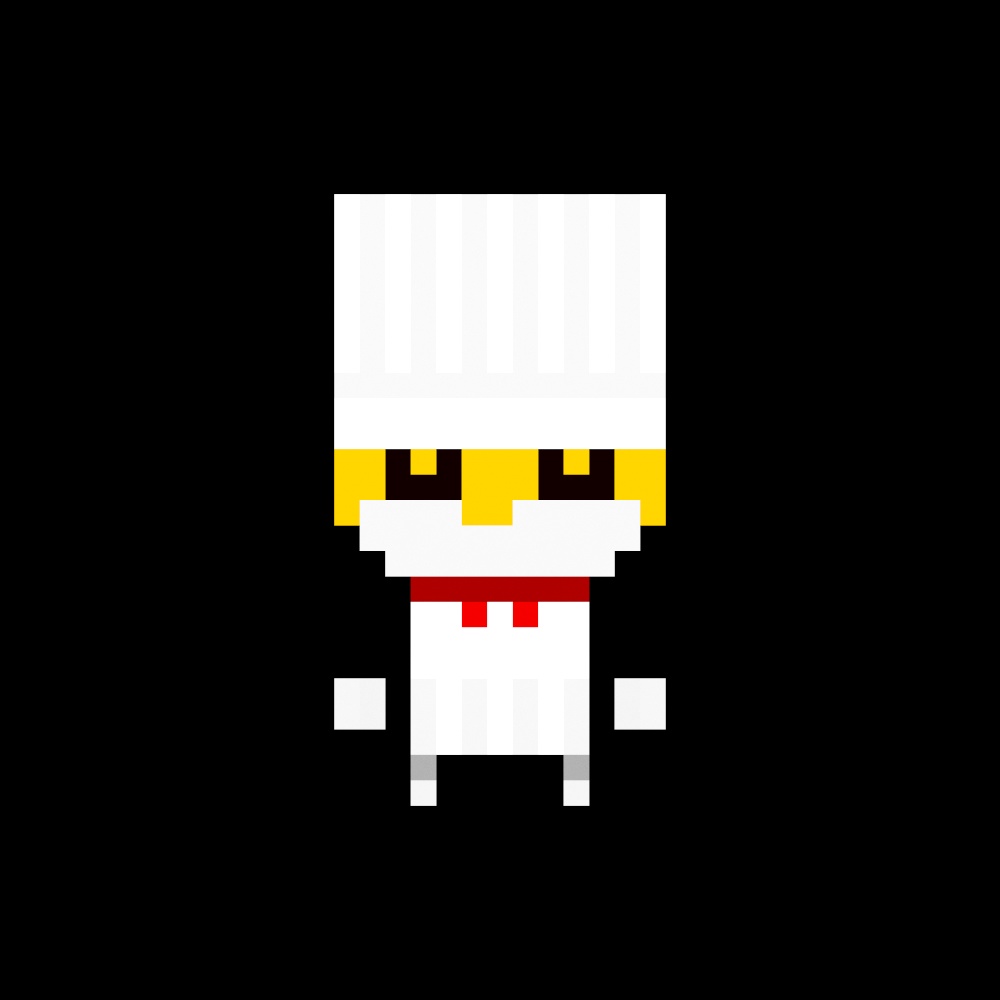 voxel job character_コックさん_アイコン用画像
