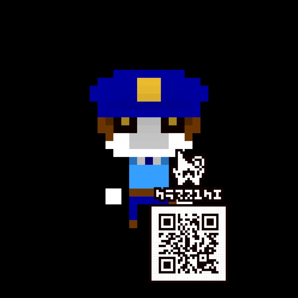 voxel job character_警察官さん_アイコン用画像