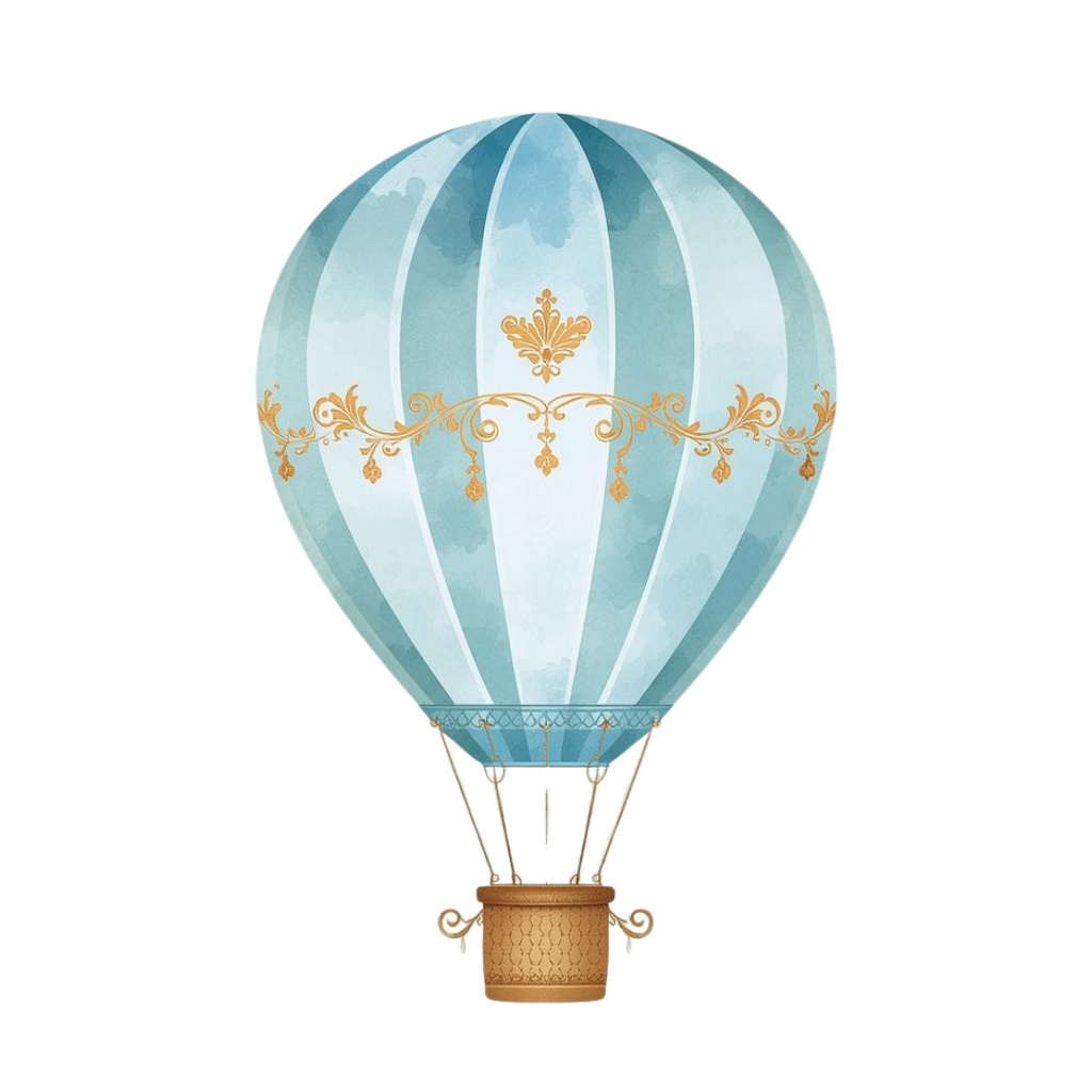 水彩×水色×アンティーク「旅する女性と旅アイテム」クリップアートセット【PNG】