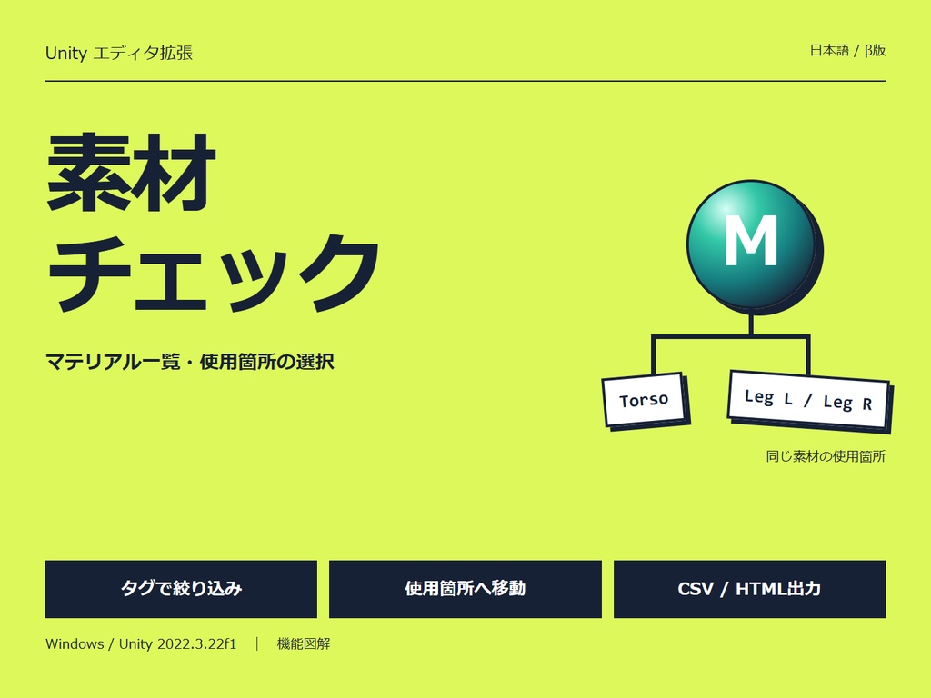 【Unityツール】素材チェック