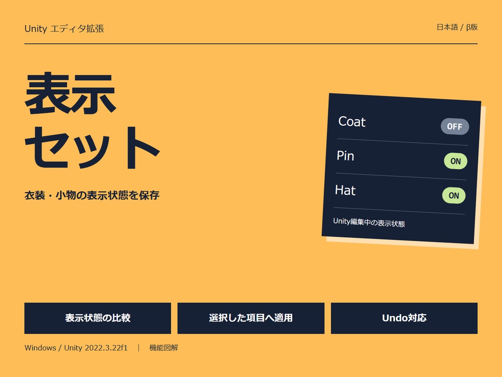【Unityツール】表示セット