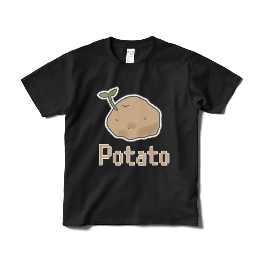 でかぽてとTシャツ(黒)