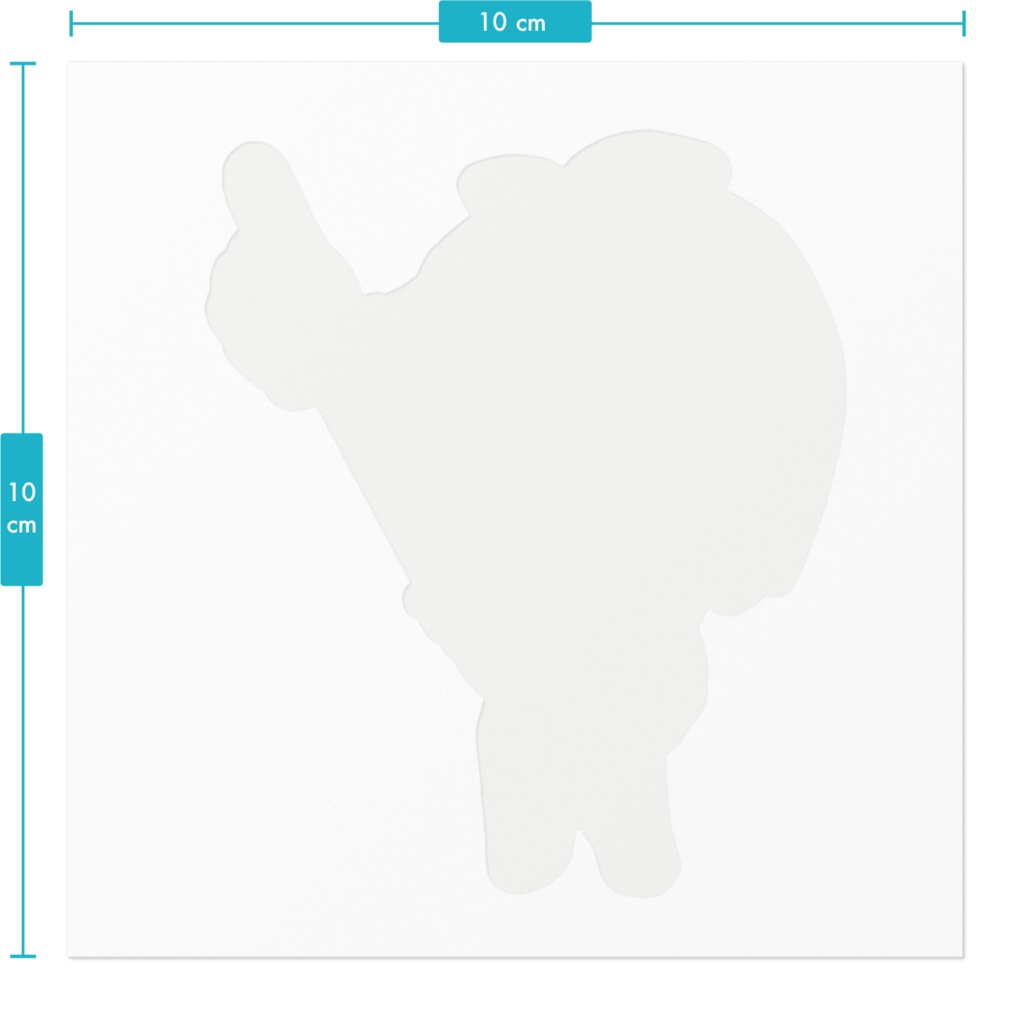 ステッカー 【指差し】背景白