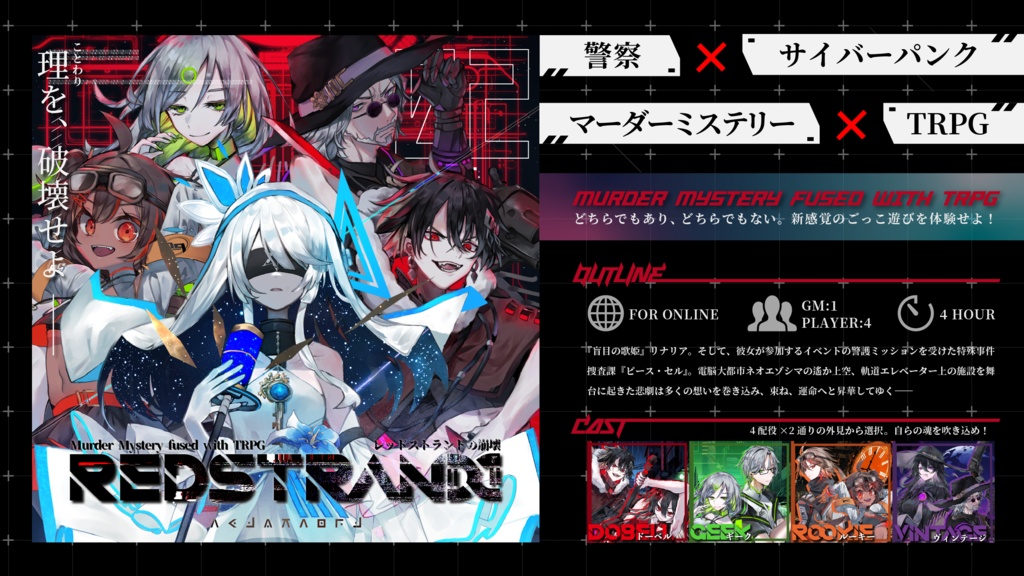 『レッドストランドの崩壊』マーダーミステリーxTRPG