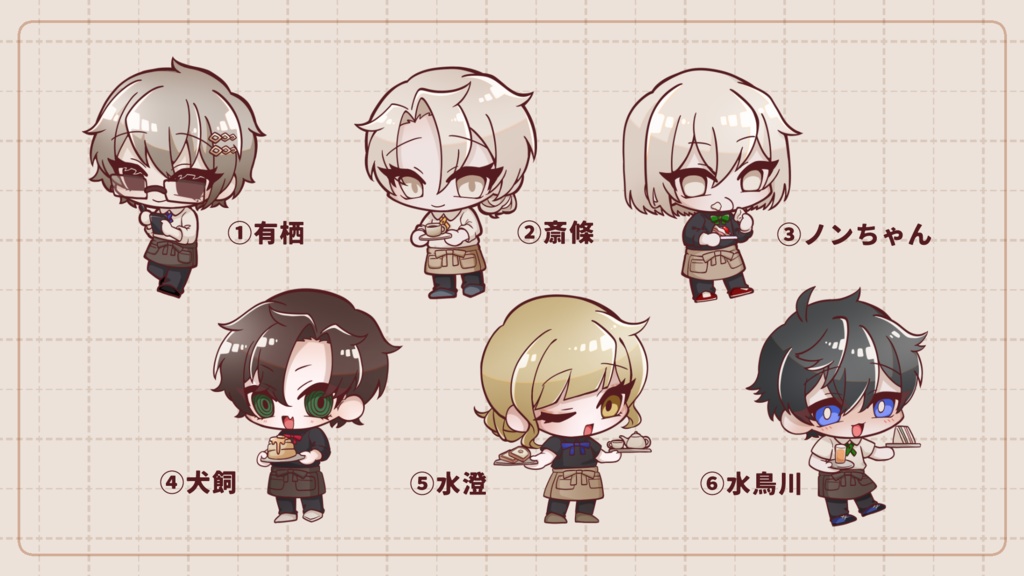 四角アクリルキーホルダー