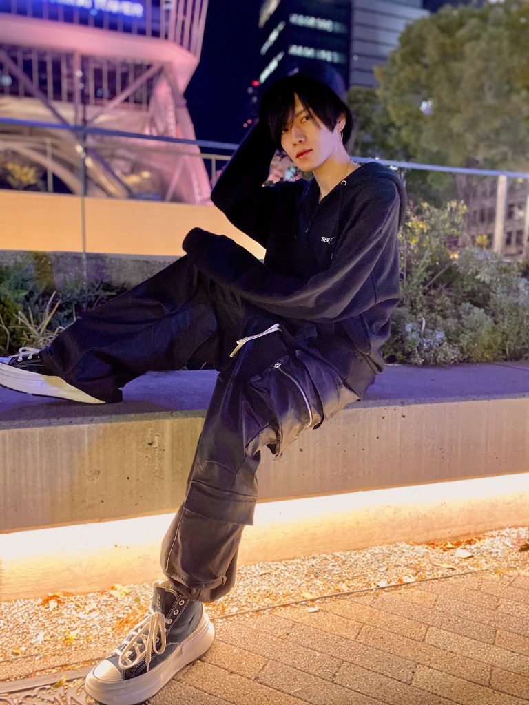 【Model:Ka1To】ジップパーカー オーバーサイズ N/R NEW RIVER