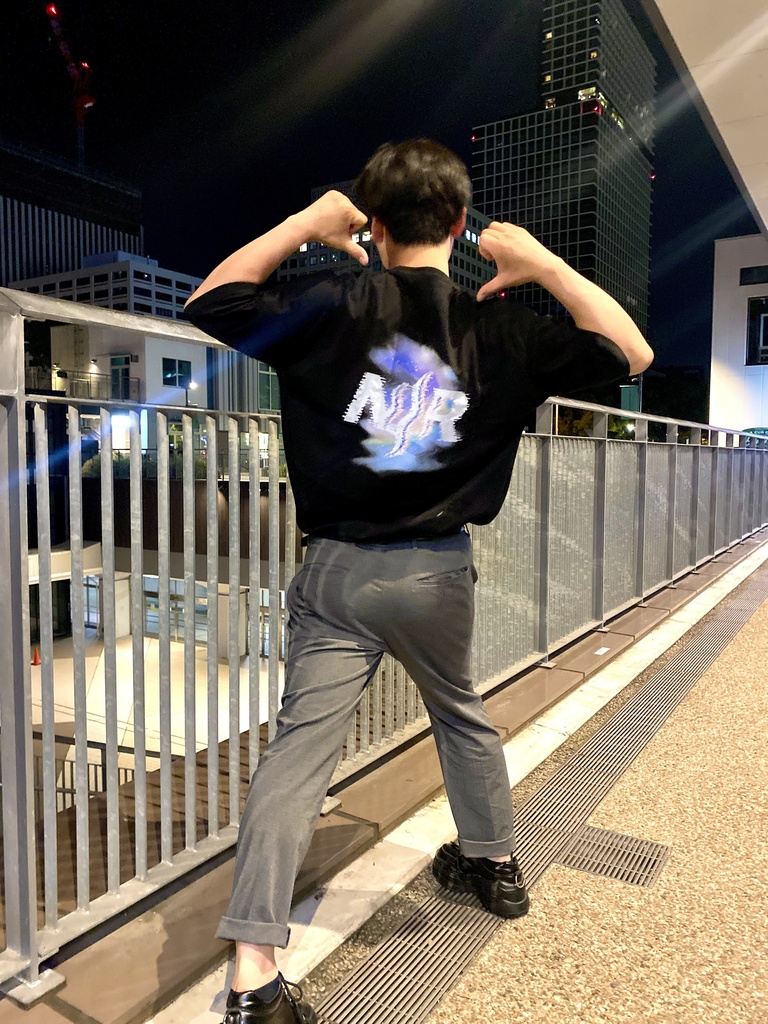 【Model:けんてぃ】ビッグシルエット Tシャツ N/R NEW RIVER メンズ XL
