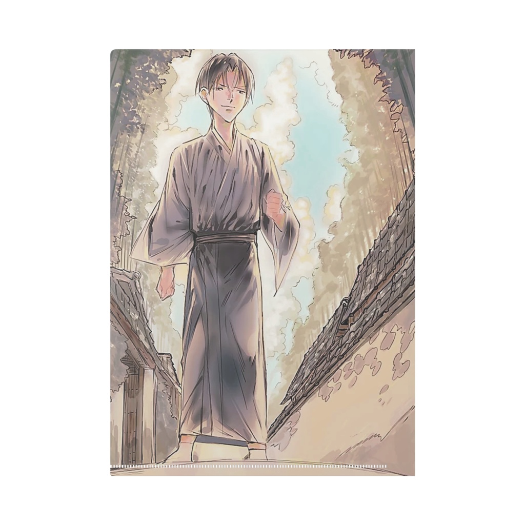 秋らしく…青年のクリアファイル