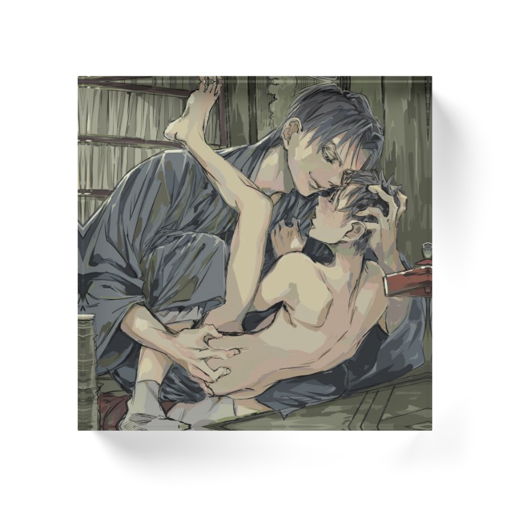 美青年と美少年のアクリルブロック