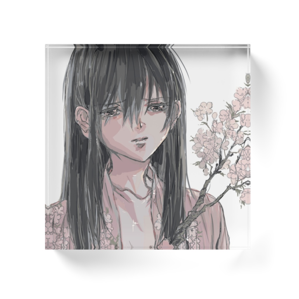 透明感のある美少女のアクリルブロック