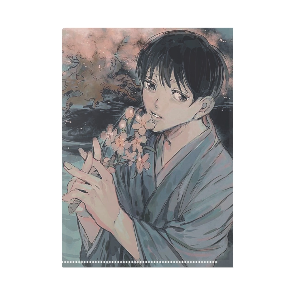 お座敷の、美青年と美少年のクリアファイル