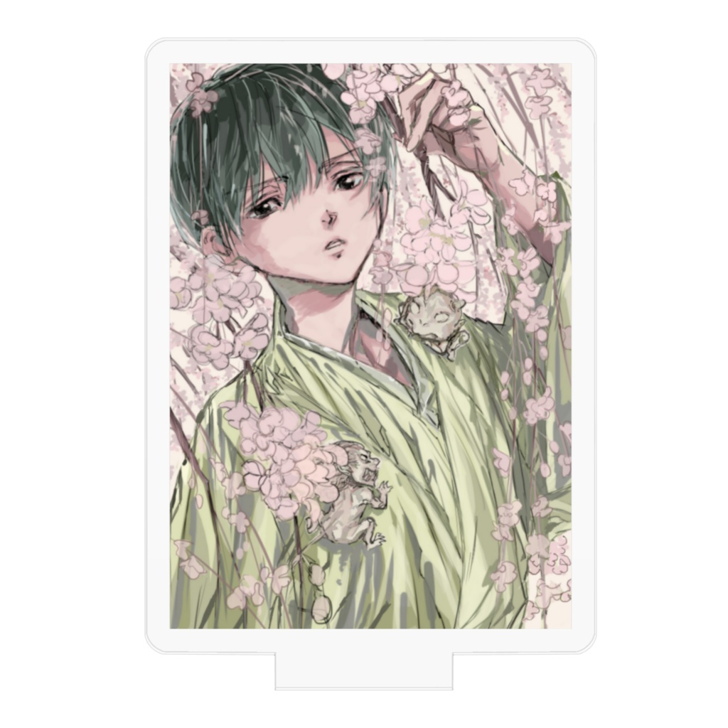 枝垂れ桜と少年と小鬼