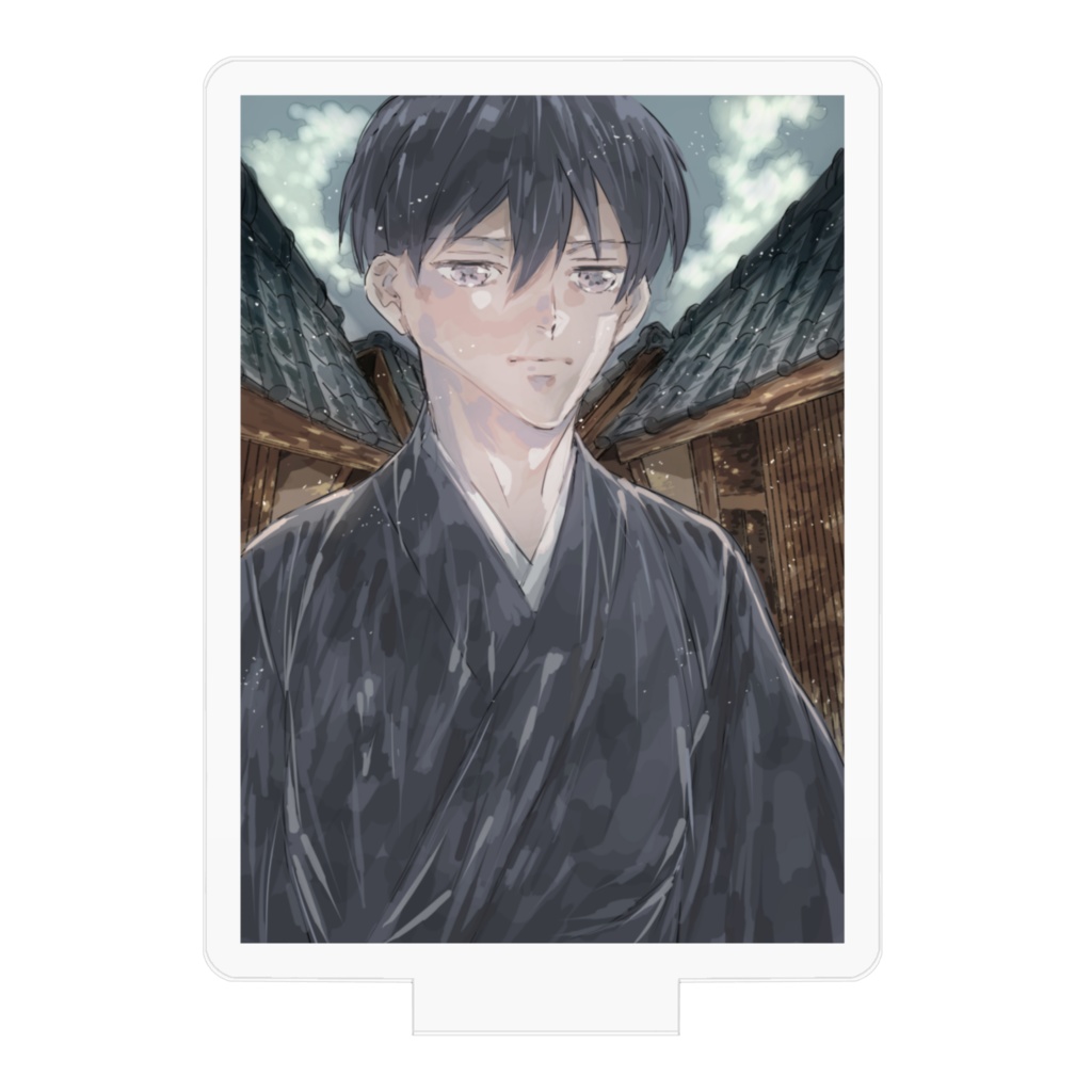 宿場町にて、少年。