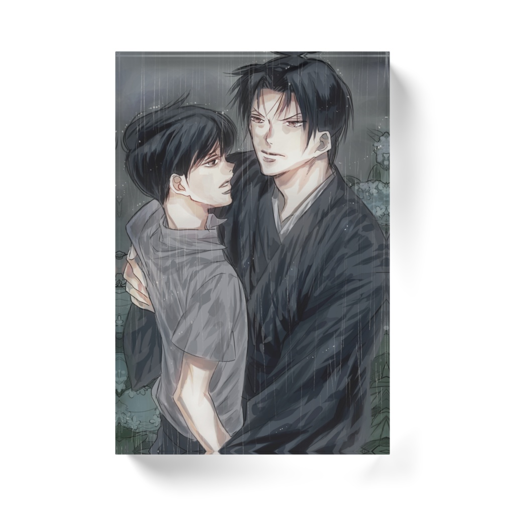 梅雨の中の二人