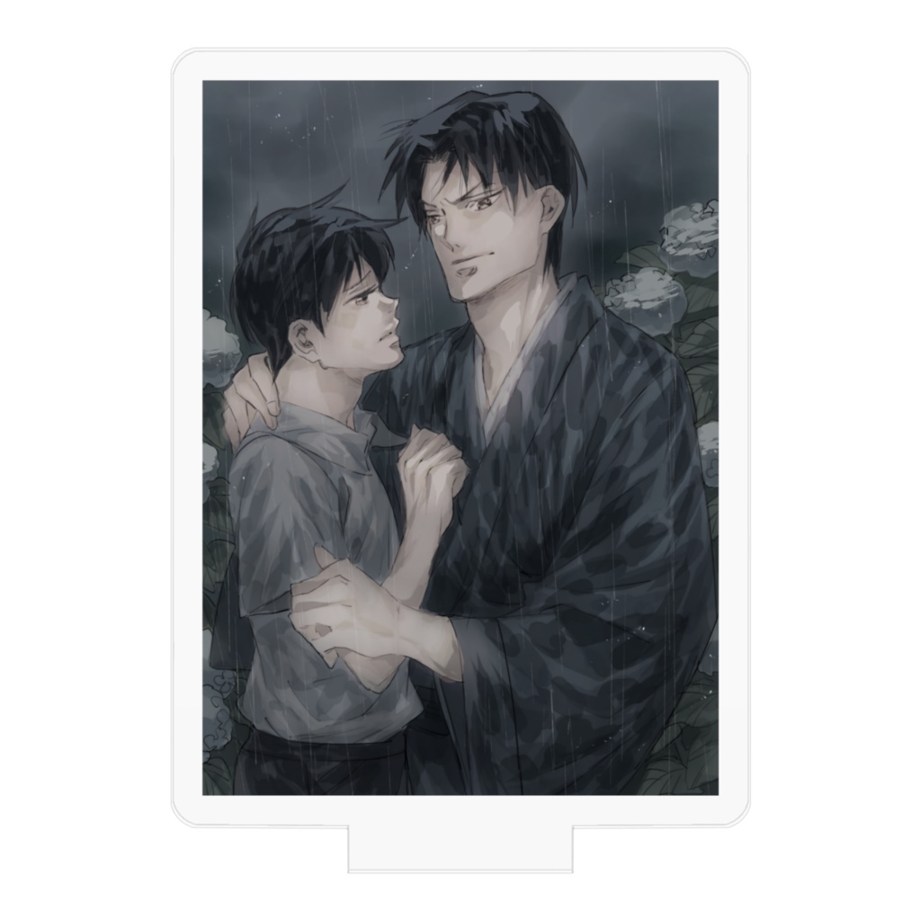 雨降りの中の二人