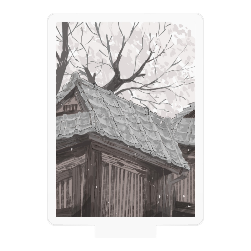 櫻と瓦の春模様