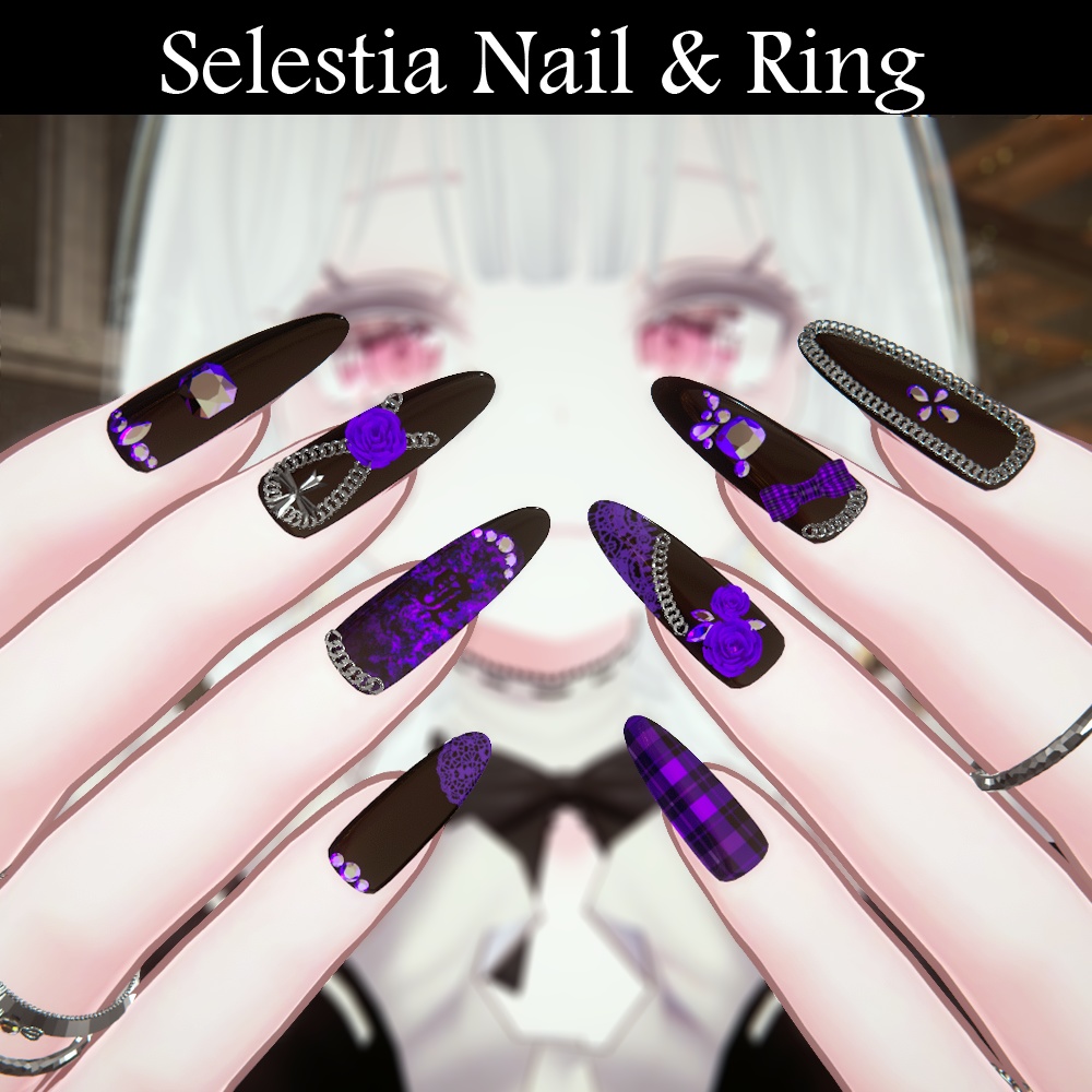 [専用] セレスティア SELESTIA Purple Gothic Nail