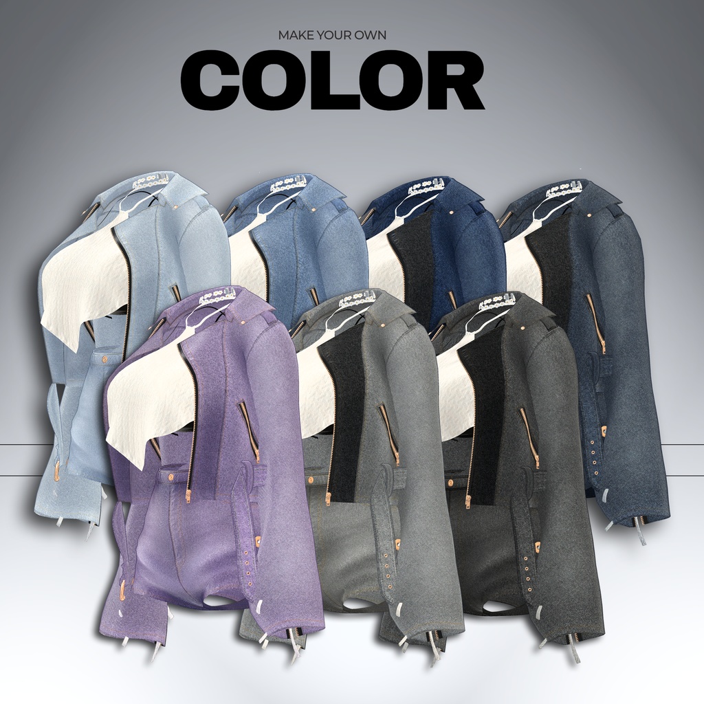 【#CORE】 Denim Jaket Set しなの & 愛莉 dual pack