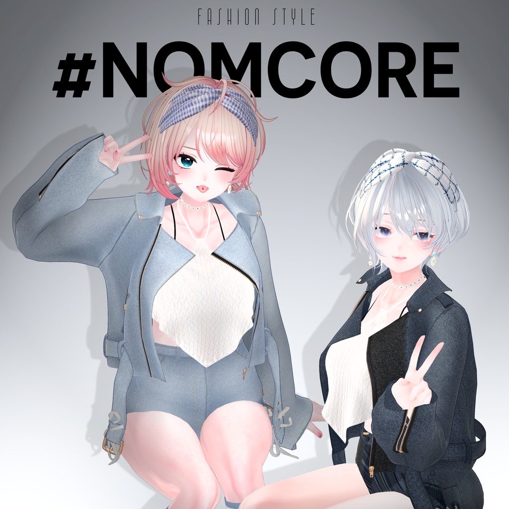 【#CORE】 Denim Jaket Set しなの & 愛莉 dual pack