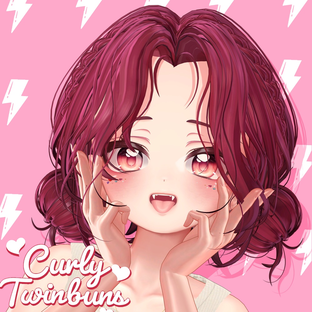[#CORE] Curly twin buns Hair 9AVATA!!