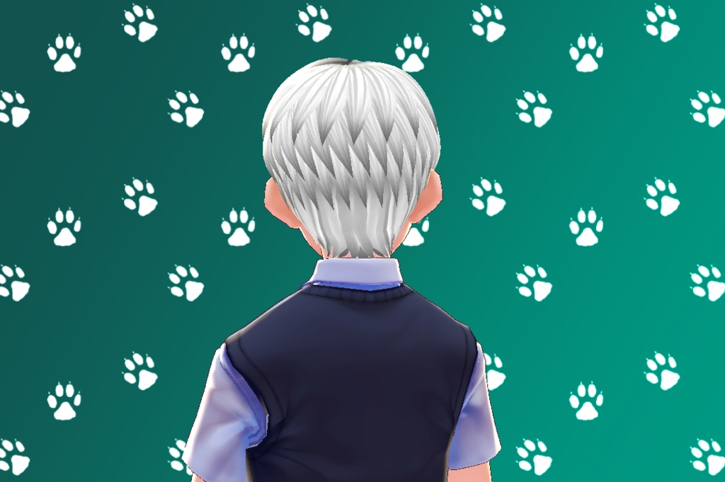 Vroid シンプル髪型