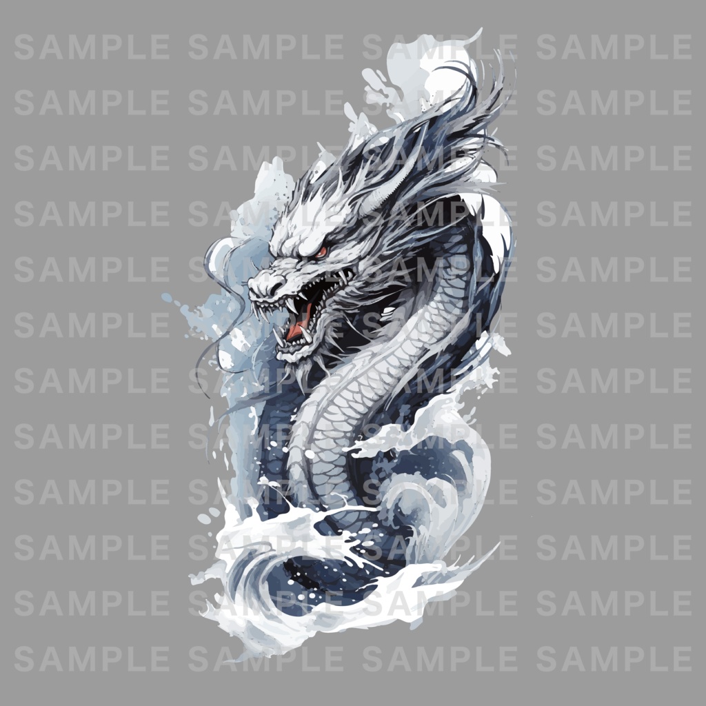 蒼龍 Blue Dragon 刺青 入れ墨 タトゥー デカール