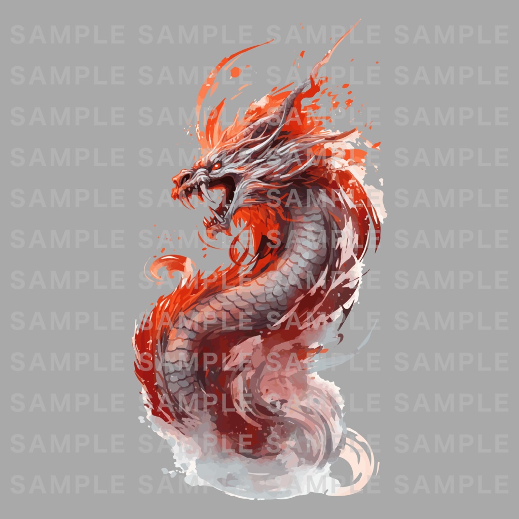 炎龍 Flame Dragon 刺青 入れ墨 タトゥー デカール