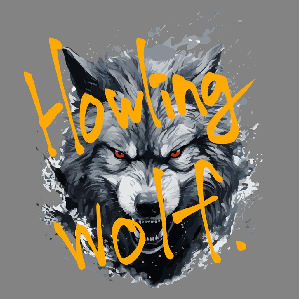 Howling Wolf 刺青 入れ墨 タトゥー デカール