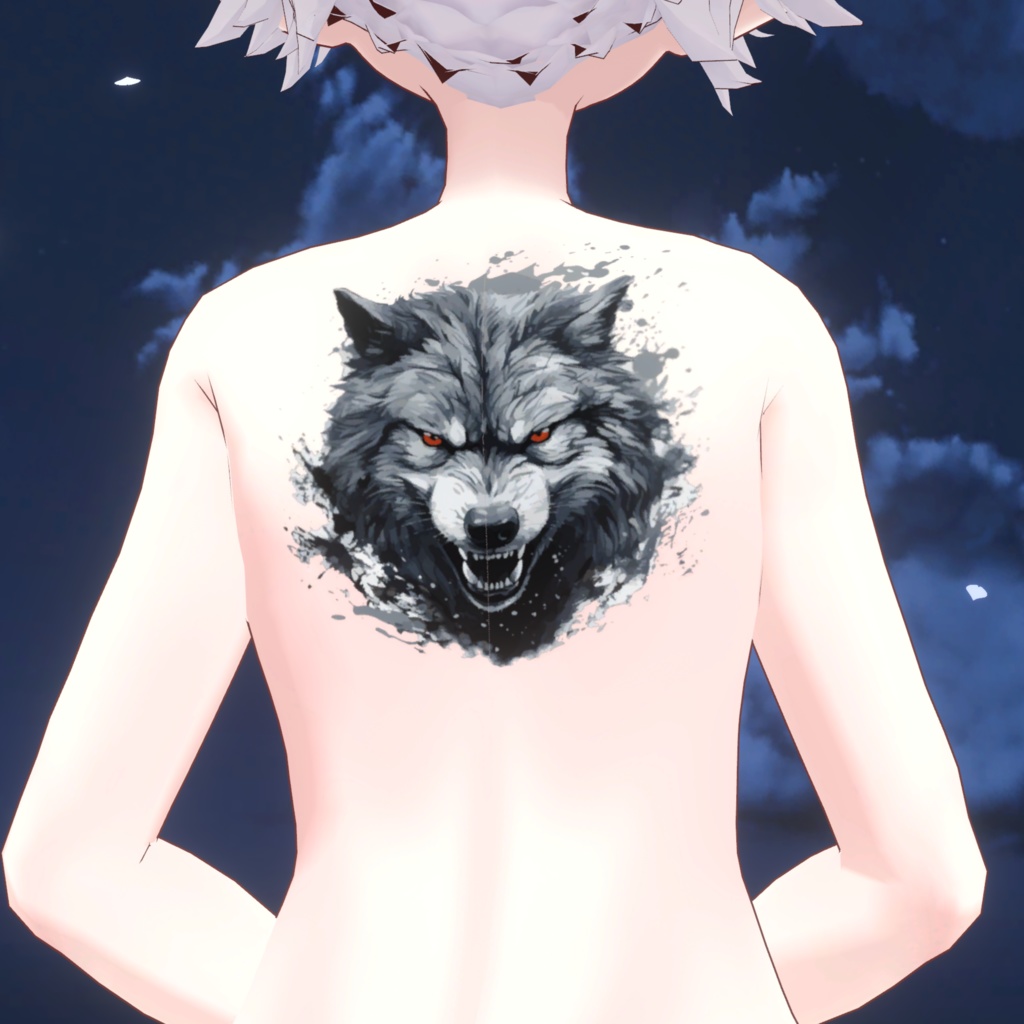 Howling Wolf 刺青 入れ墨 タトゥー デカール