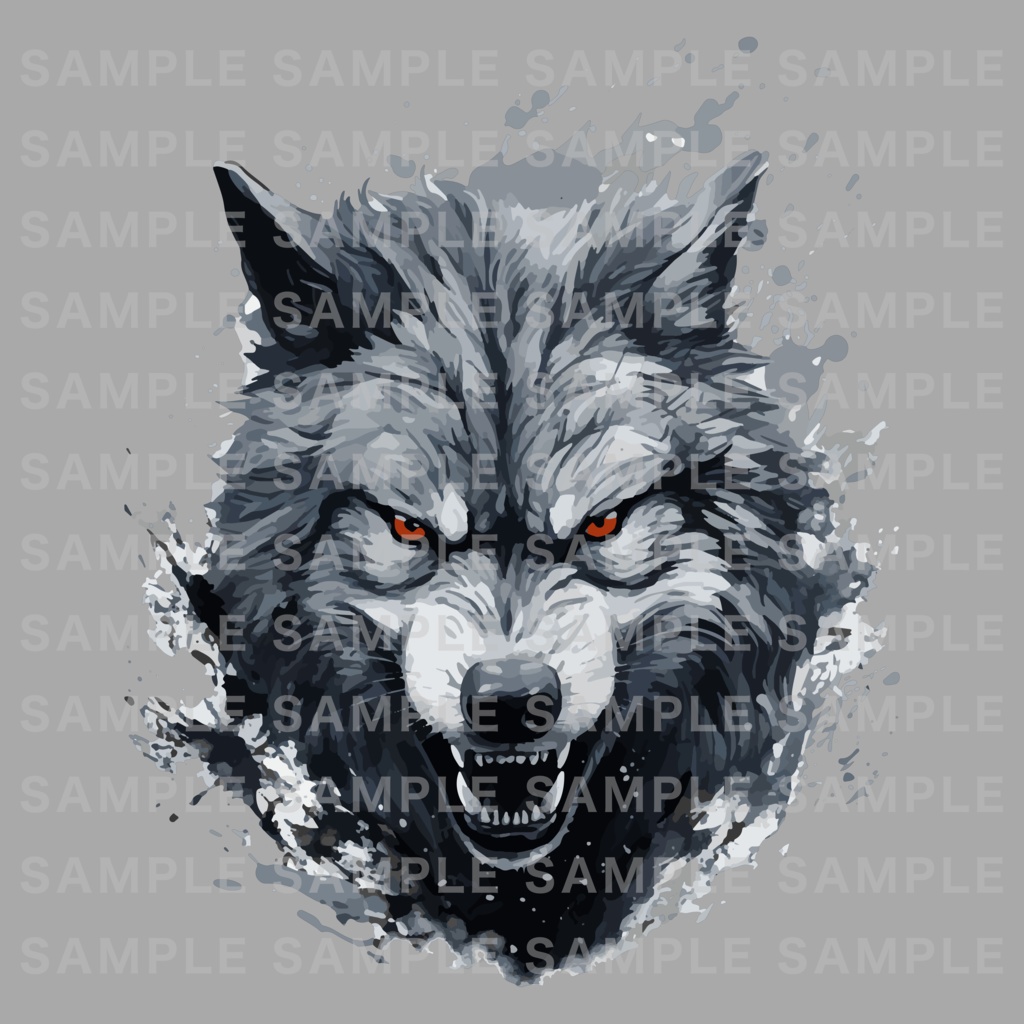 Howling Wolf 刺青 入れ墨 タトゥー デカール