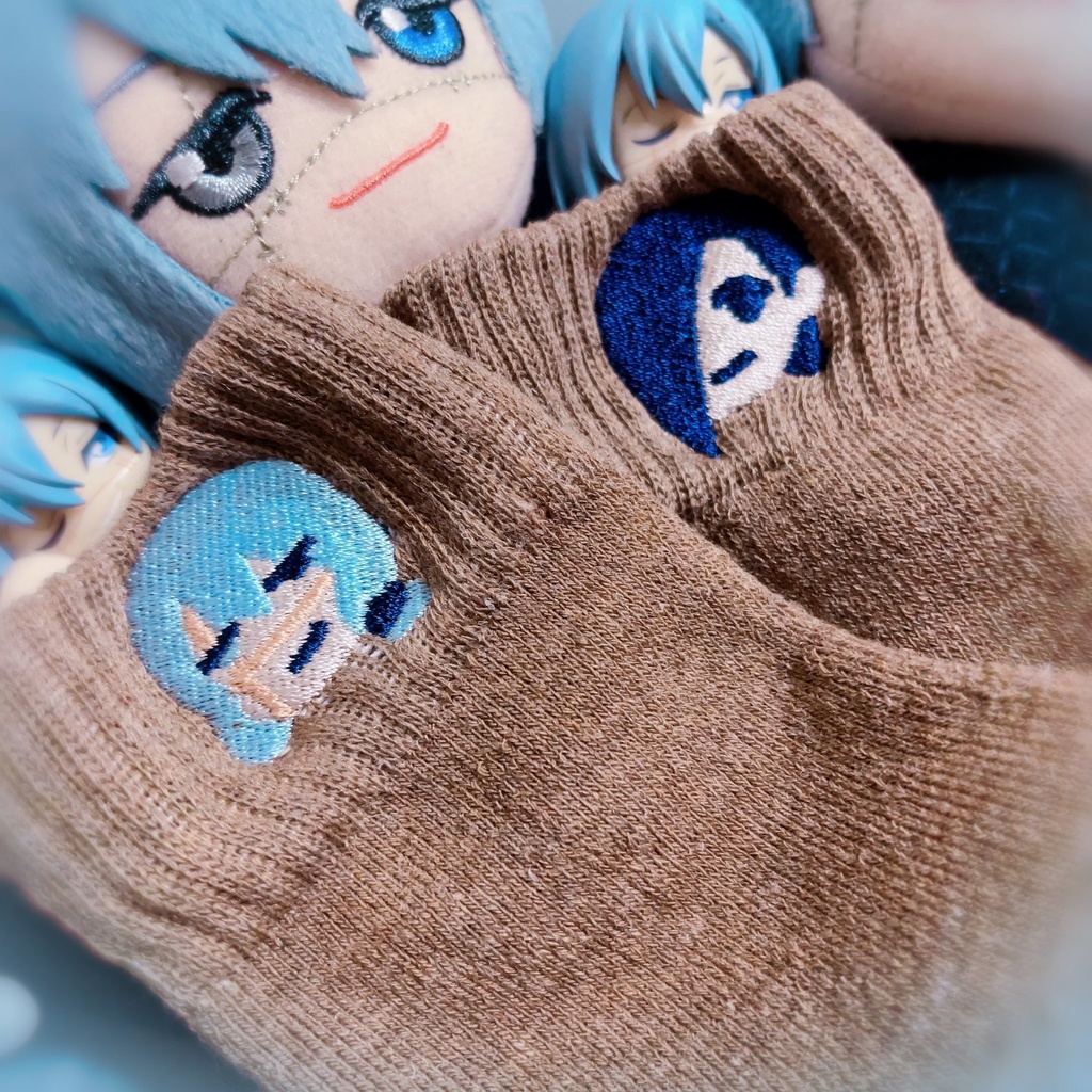 まひと・順平刺繍くつした