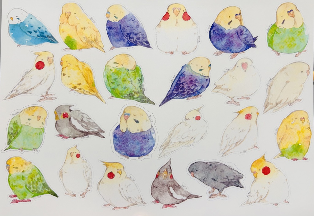 鳥トリドリフレークシール