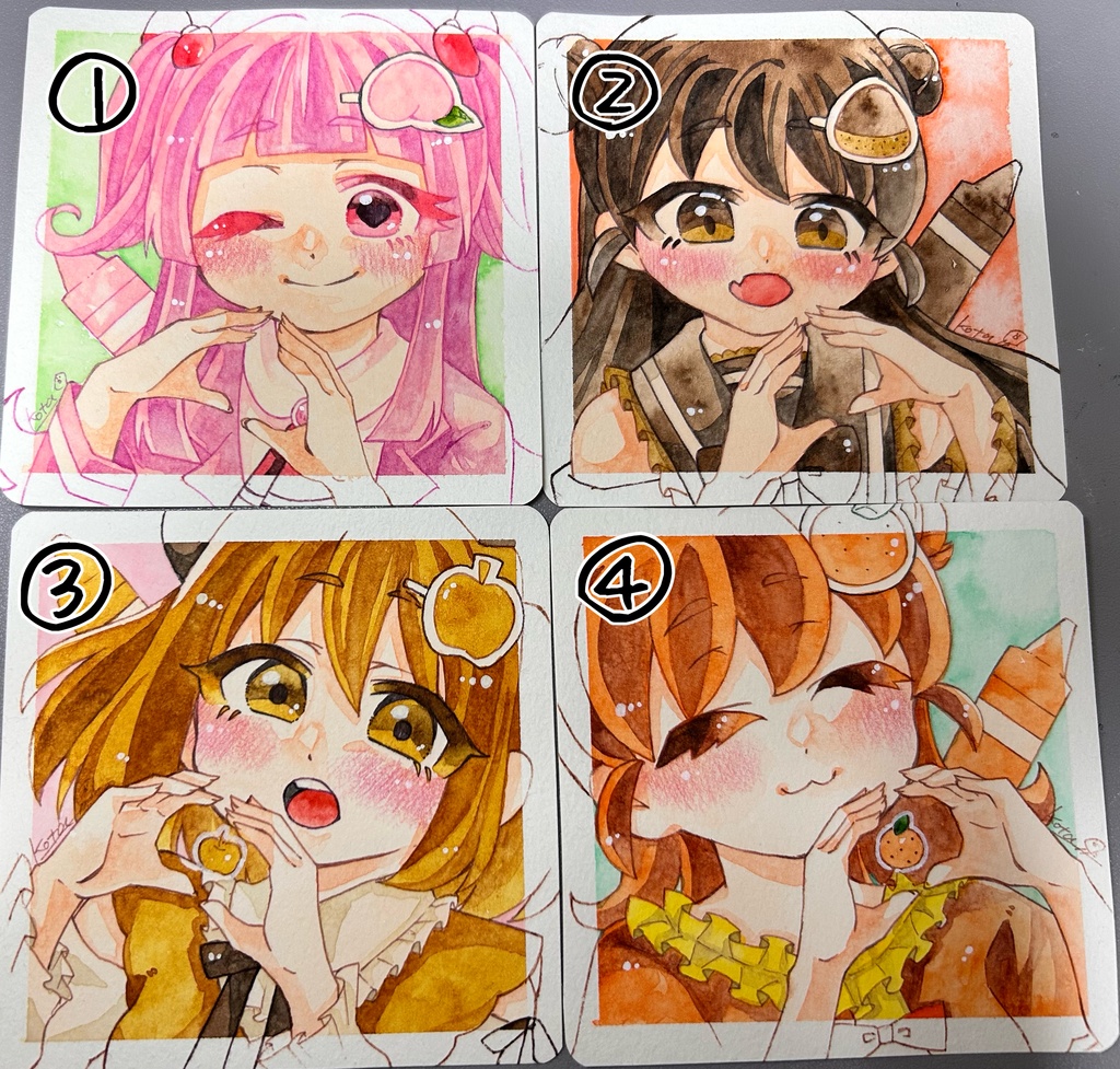 クレヨン擬人化ドローイング原画③