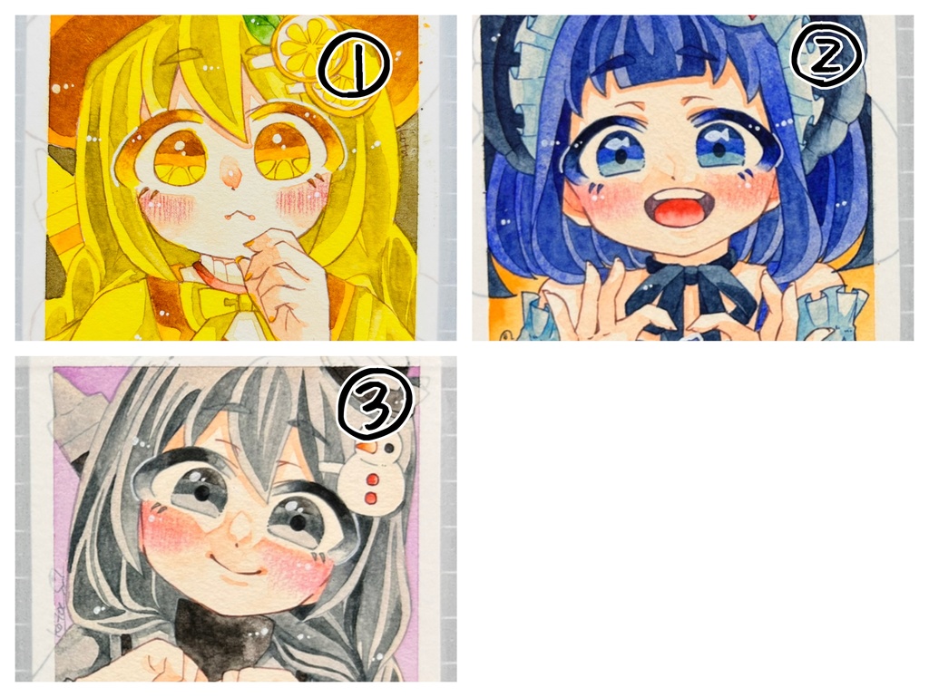 クレヨン擬人化ドローイング原画⑤