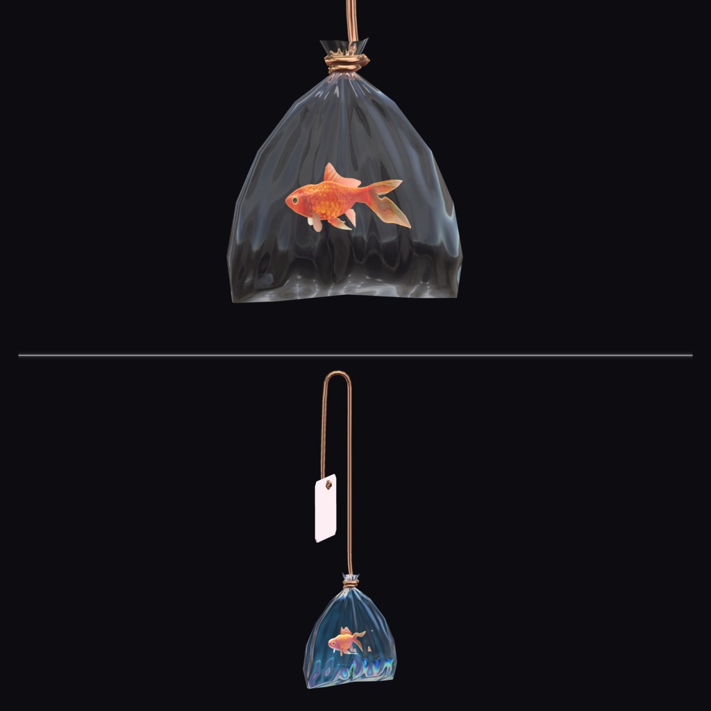Fish Tea bag Earrings