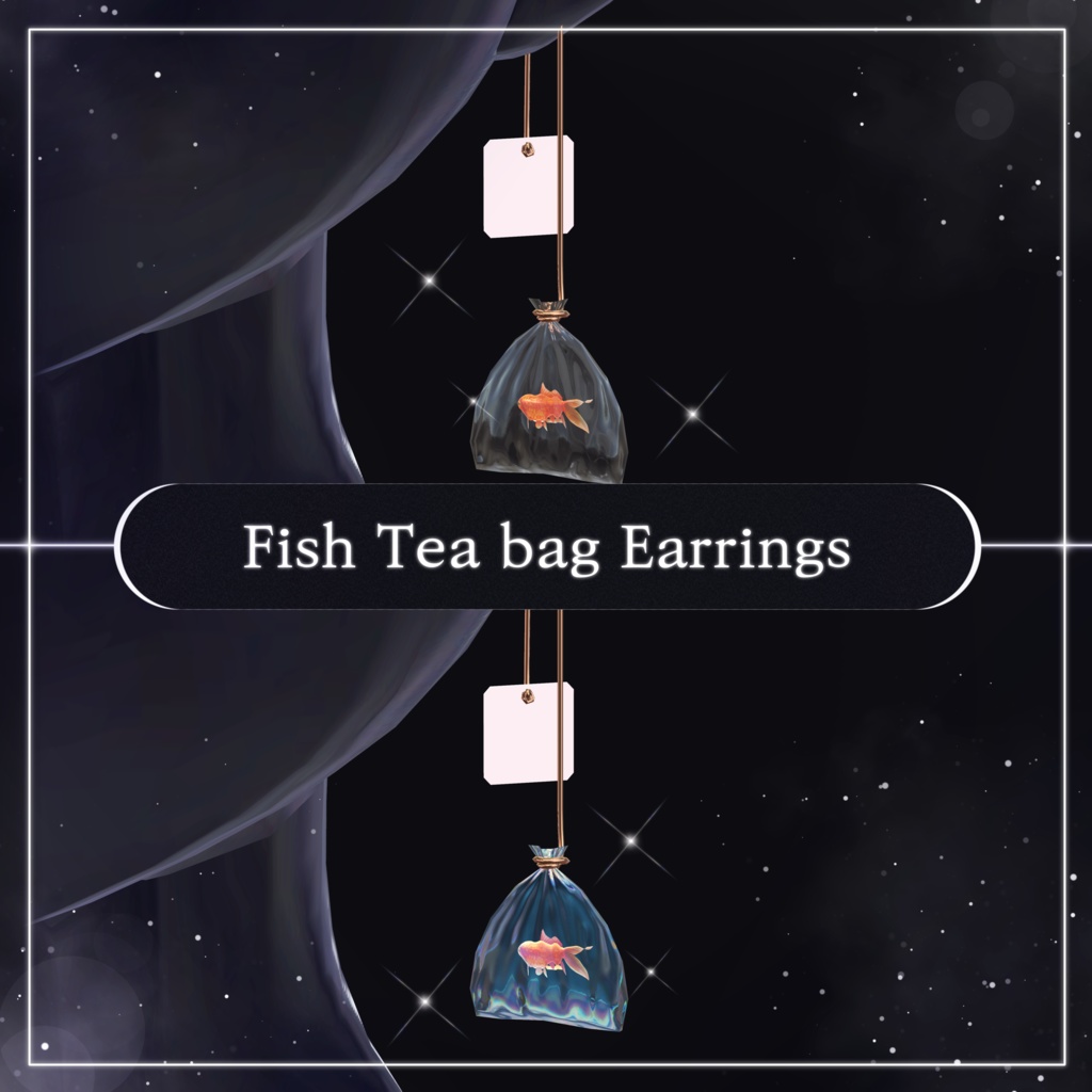 Fish Tea bag Earrings