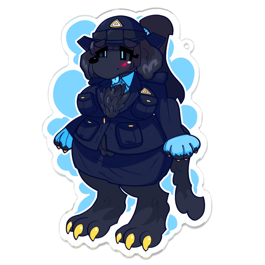 アクリルキーホルダー:わんわん婦警さん