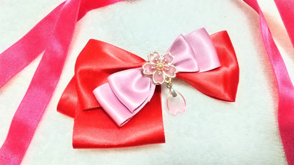 華やか桜のバレッタ2