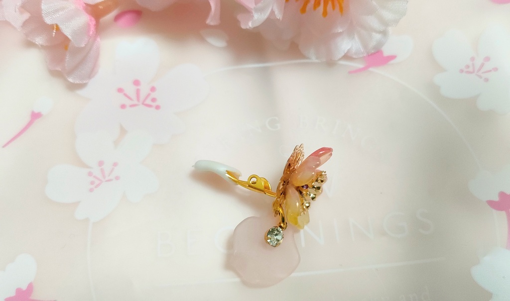 桜一輪イヤリング