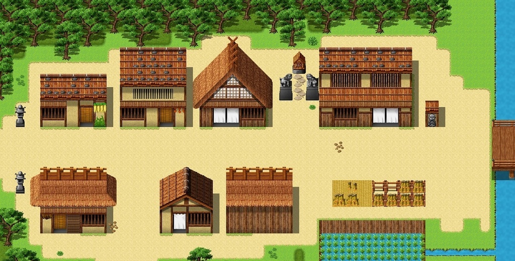 2DRPG風 和風マップチップ