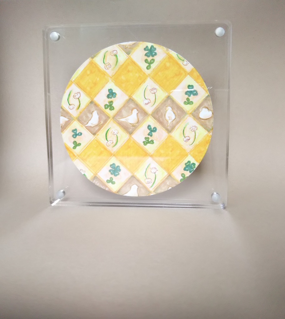 小鳥たちの春 手書きイラスト 両面【16】