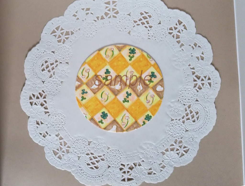 小鳥たちの春 手書きイラスト 両面【16】