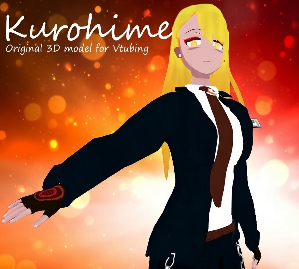 黒姫 – 狐エージェントVTuberモデル  