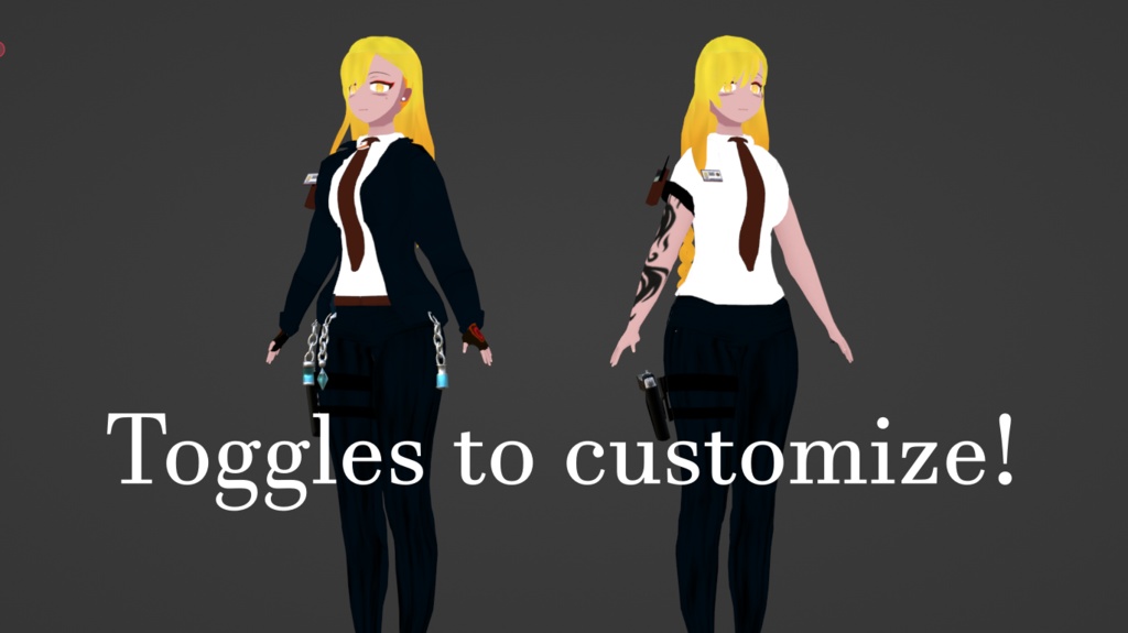 黒姫 – 狐エージェントVTuberモデル