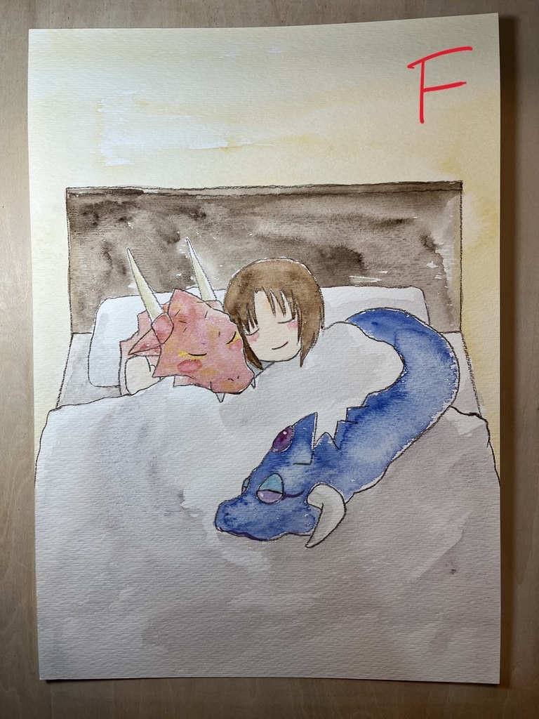 ギョロとウルルンとふゆのまちの原画